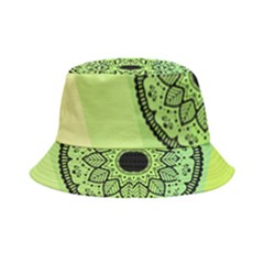 Green Grid Cute Flower Mandala Bucket Hat