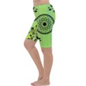 Green Grid Cute Flower Mandala Cropped Leggings  View2