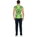 Green Grid Cute Flower Mandala Men s Raglan Cap Sleeve Tee View2