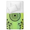 Green Grid Cute Flower Mandala Duvet Cover (Single Size) View1