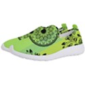 Green Grid Cute Flower Mandala Men s Slip On Sneakers View2