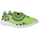 Green Grid Cute Flower Mandala Men s Slip On Sneakers View3