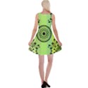 Green Grid Cute Flower Mandala Reversible Velvet Sleeveless Dress View2