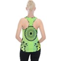 Green Grid Cute Flower Mandala Piece Up Tank Top View2