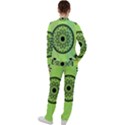 Green Grid Cute Flower Mandala Casual Jacket and Pants Set View2