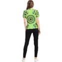 Green Grid Cute Flower Mandala Women s Short Sleeve Rash Guard View2