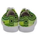 Green Grid Cute Flower Mandala Kids  Low Top Canvas Sneakers View4