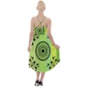 Green Grid Cute Flower Mandala High-Low Halter Chiffon Dress  View2