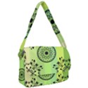 Green Grid Cute Flower Mandala Courier Bag View1