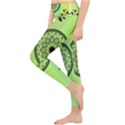 Green Grid Cute Flower Mandala Lightweight Velour Classic Yoga Leggings View3