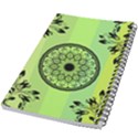 Green Grid Cute Flower Mandala 5.5  x 8.5  Notebook View2