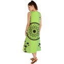 Green Grid Cute Flower Mandala Summer Maxi Dress View2