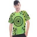 Green Grid Cute Flower Mandala Men s Sport Top View1