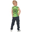 Green Grid Cute Flower Mandala Kids  Sport Tank Top View2