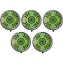 Green Grid Cute Flower Mandala Mini Round Pill Box (Pack of 5) View1