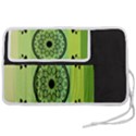 Green Grid Cute Flower Mandala Pen Storage Case (M) View2