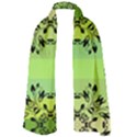 Green Grid Cute Flower Mandala Long Sheer Chiffon Scarf  View1