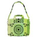 Green Grid Cute Flower Mandala MacBook Pro Shoulder Laptop Bag (Large) View1