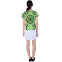 Green Grid Cute Flower Mandala Women s Sports Top View2