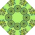 Green Grid Cute Flower Mandala Straight Umbrellas View2