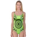 Green Grid Cute Flower Mandala Camisole Leotard  View1