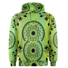 Green Grid Cute Flower Mandala Men s Core Hoodie