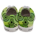 Green Grid Cute Flower Mandala Men s Low Top Canvas Sneakers View4