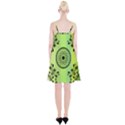 Green Grid Cute Flower Mandala Spaghetti Strap Velvet Dress View2