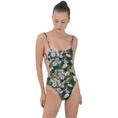 Blooming Garden Tie Strap One Piece Swimsuit by SychEva