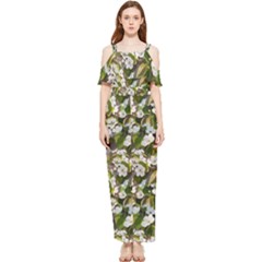 Blooming Garden Draped Sleeveless Chiffon Jumpsuit by SychEva