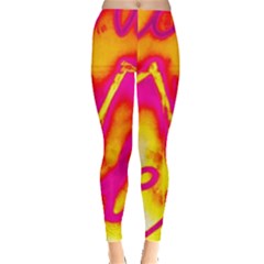 Pop Art Love Graffiti Leggings  by essentialimage365