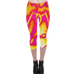 Pop Art Love Graffiti Capri Leggings  by essentialimage365