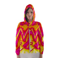 Pop Art Love Graffiti Women s Hooded Windbreaker by essentialimage365