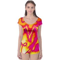 Pop Art Love Graffiti Boyleg Leotard  by essentialimage365