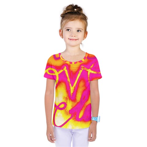 Pop Art Love Graffiti Kids  One Piece Tee by essentialimage365