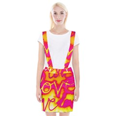 Pop Art Love Graffiti Braces Suspender Skirt by essentialimage365