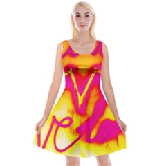 Pop Art Love Graffiti Reversible Velvet Sleeveless Dress by essentialimage365