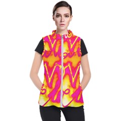 Pop Art Love Graffiti Women s Puffer Vest by essentialimage365