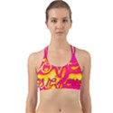 Pop Art Love Graffiti Back Web Sports Bra View1