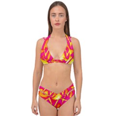 Pop Art Love Graffiti Double Strap Halter Bikini Set by essentialimage365