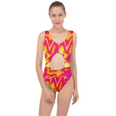 Pop Art Love Graffiti Center Cut Out Swimsuit by essentialimage365