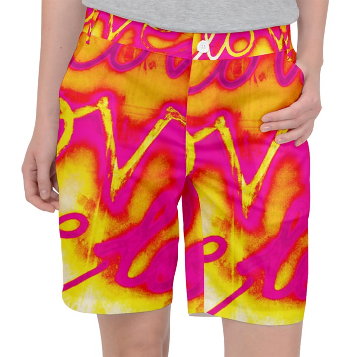 Pop Art Love Graffiti Pocket Shorts