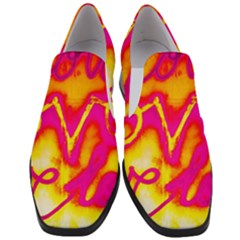 Pop Art Love Graffiti Women Slip On Heel Loafers by essentialimage365