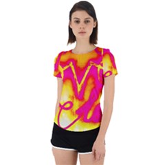 Pop Art Love Graffiti Back Cut Out Sport Tee by essentialimage365