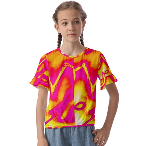 Pop Art Love Graffiti Kids  Cuff Sleeve Scrunch Bottom Tee by essentialimage365