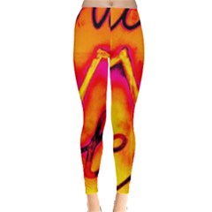  Graffiti Love Leggings  by essentialimage365