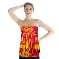  Graffiti Love Strapless Top by essentialimage365