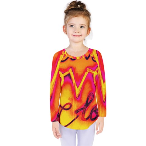  Graffiti Love Kids  Long Sleeve Tee by essentialimage365