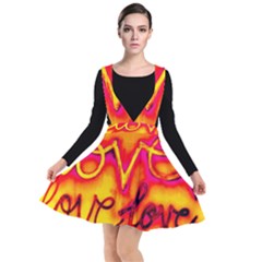  Graffiti Love Plunge Pinafore Dress by essentialimage365