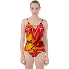  Graffiti Love Cut Out Top Tankini Set by essentialimage365